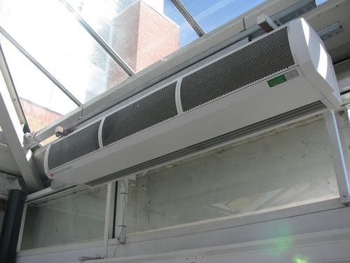 Heißluftschleier - T100W - Teddington France - horizontal / für gewerbliche Nutzung / mit Wasserheizung