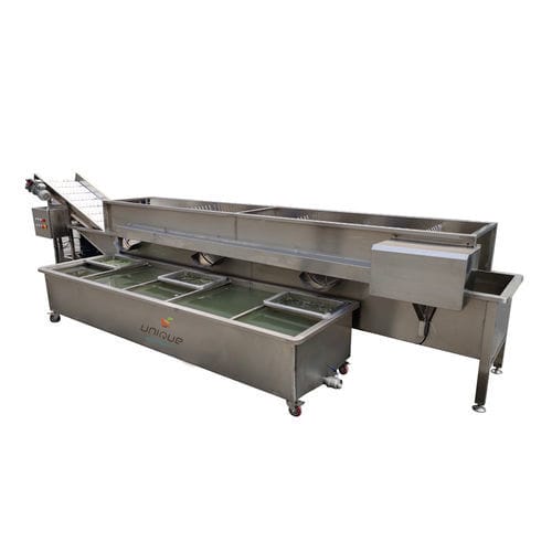 Waschstraße für Lebensmittel / für Gemüse - Zibo Unique Machinery Co., Ltd. - für Obst / automatisch / mit Bandförderer