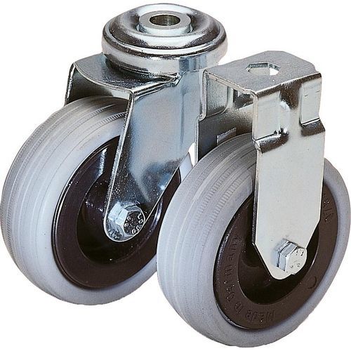 Lenkrolle - B0481 series - NORMTEILWERK ROBERT BLOHM GmbH - feststehend / Stangen / mit Grundplatte