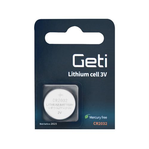 Lithium-Batterie - CR2032  - GETI - zylindrisch / 3 V