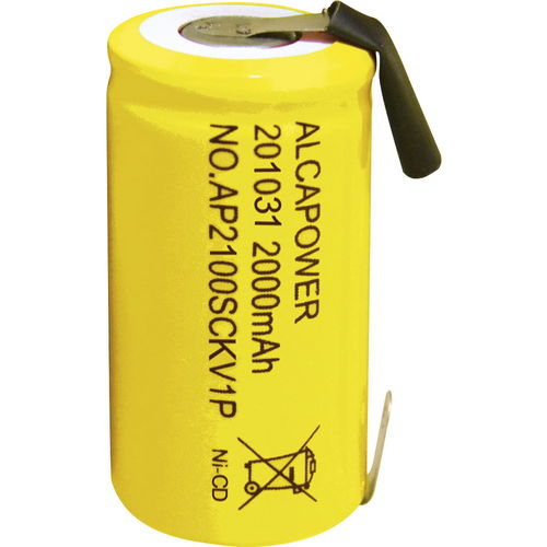 Ni-Cd-Batterie - AP2100SCKV1P - Alcapower - zylindrisch / 12 V
