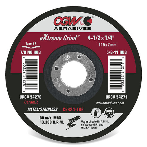 Zylinderförmiger Schleifteller - eXtreme  - CGW Abrasives - für Schleifarbeiten / Keramik