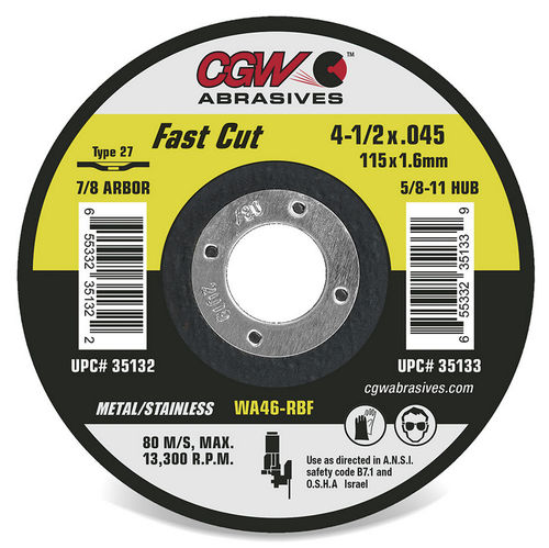 Trennscheibe für Stahl - 35130 - CGW Abrasives - für Edelstahl / Aluminiumoxid