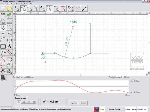 Visualisierungssoftware - PROFILE STUDIO - TESA Technology - Mess / Datenbank / Entwicklung