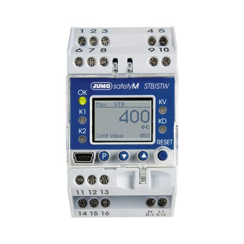 Temperaturbegrenzer mit LCD-Display - safetyM STB/STW - JUMO Process Control, Inc. - IEC / Sicherheit / DIN-Schiene