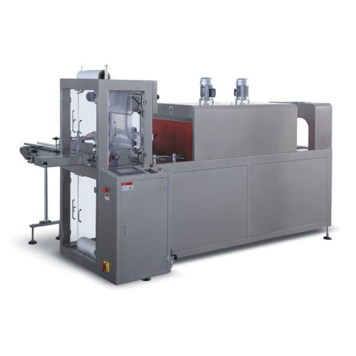 Automatische Schrumpffolienverpackungsmaschine - PB-ZBS-500 Series - Shanghai Powerbuilder Automation Technology Co. Ltd - für Kunststoffflaschen / für Schachteln / für Chemikalien