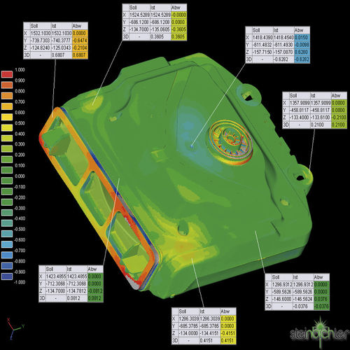 Software / 3D-Inspektions durch CAD-Modell-Vergleich - INSPECTplus - Steinbichler Optotechnik