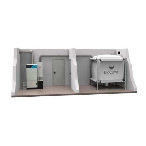 Silo für Schüttgut - BioCurve - für Pellets / Stoff / für Industrieanwendungen