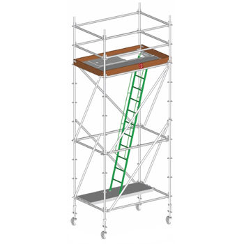 Rollender Gerüstturm - MEKA 48 - DACAME, S.L. - Fassaden / modular / mit Treppe