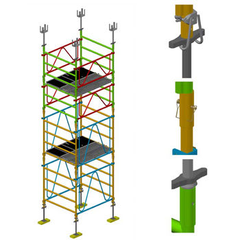 Stationärer Gerüstturm - SHORING TOWER D - DACAME, S.L. - Fassaden / modular