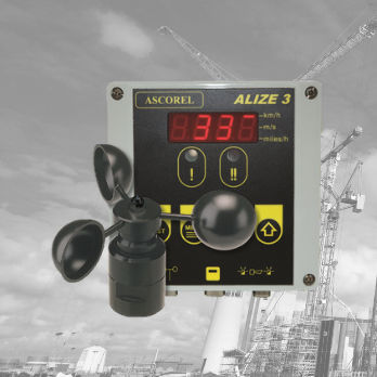 Windgeschwindigkeitsanzeiger - ALIZÉ 3 - ASCOREL - digital / mit Alarm / für Kran