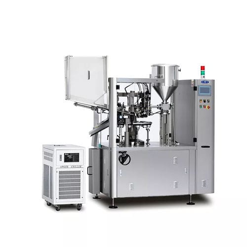 Automatische Abfüllmaschine mit Traysealer - NP-TFS - Shanghai Npack Automation Equipment Co.,ltd - für Tuben / für Flüssigkeiten / für pastöse Produkte