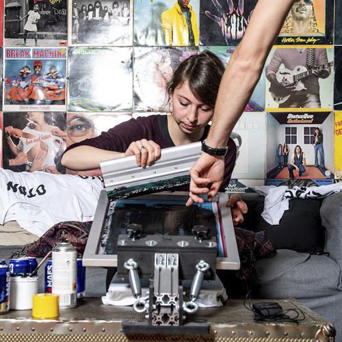 Manuelle Siebdruckmaschine - Mekanika - Farb / monochrom / für Textilien