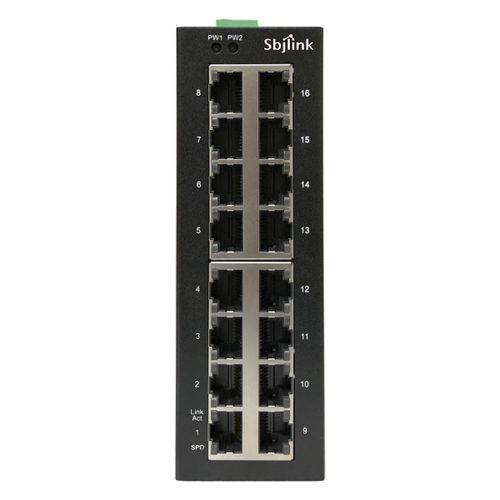 Ethernet-Switch / unmanaged - RPT-1016G-X2 - Sbjlink/Subject Link Inc. - 16 Ports / Gigabit-Ethernet / für DIN-Schiene