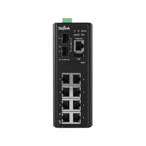 Ethernet-Switch / managed - RPT-2010X-2F-X4 - Sbjlink/Subject Link Inc. - 10 Ports / Gigabit-Ethernet / für DIN-Schiene