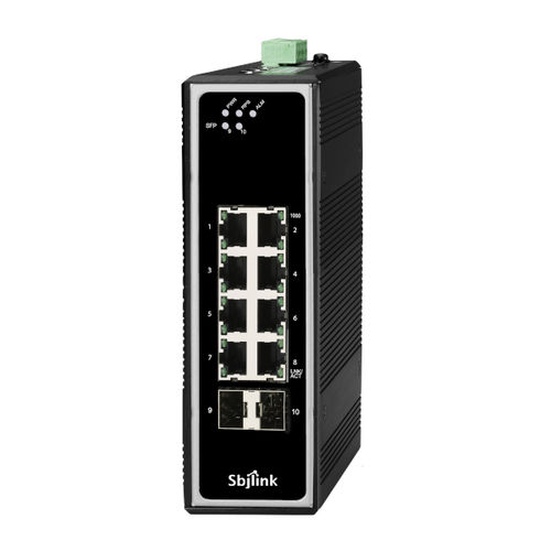 Ethernet-Switch / unmanaged - RPT-1010G-2F-I-T-X3 - Sbjlink/Subject Link Inc. - 10 Ports / Gigabit-Ethernet / für DIN-Schiene