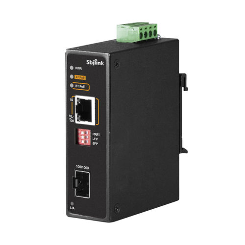 Industriewandler - HNT-1401GH-X4 - Sbjlink/Subject Link Inc. - Medien / Gigabit Ethernet zu Glasfaser / für DIN-Schiene