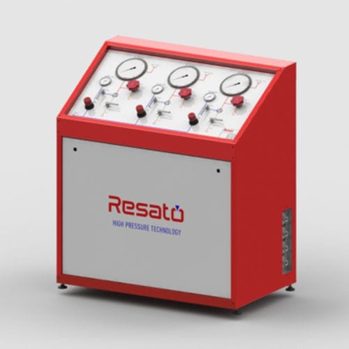 Druckprüfanlage für Werkstatt - HBU  - RESATO High Pressure Technology - luftbetrieben / mit Nachverdichter