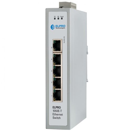 Ethernet-Switch / unmanaged - 1050E-T - ELPRO Technologies - 5 Ports / 10/100BaseT(X) / für DIN-Schiene