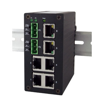 Ethernet-Switch / unmanaged - EH2306  - Atop Technologies - 6 Ports / 10/100BaseT(X) / für DIN-Schiene