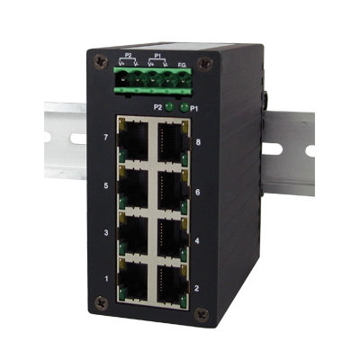 Ethernet-Switch / unmanaged - EH2308 - Atop Technologies - 8 Ports / 10/100BaseT(X) / für DIN-Schiene