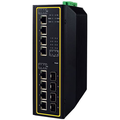 Ethernet-Switch / managed - EHG7612 Series - Atop Technologies - 12 Ports / Gigabit-Ethernet / Gigabit