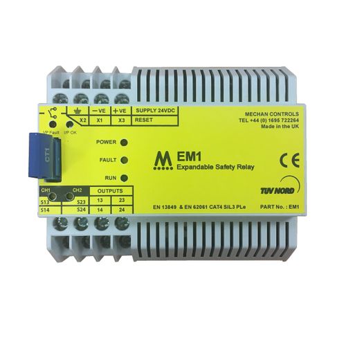 Sicherheitskontrolleinheit - EM1 - Mechan Controls - für DIN-Schiene / modular