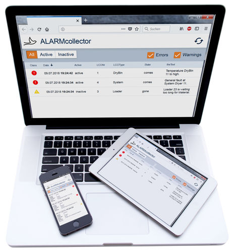 Mobile App / Steuerung - ALARMcollector - motan gmbh