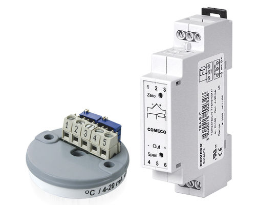 DIN-Schienen-Temperaturmessumformer - -50 °C ... +1 600 °C | TRA series - Comeco Control & Measurement - Thermoelement / analog / Prozess