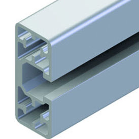 Aluminiumprofil - 20.0993/0 - Minitec - gerillt / rechteckig / Schiebetür