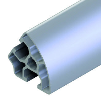Aluminiumprofil - 20.1136/0 - Minitec - gerillt / 60° / rahmen