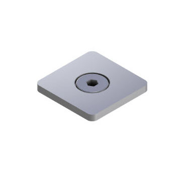 Gewindelose Endkappe - 22.1149/2 - Minitec - quadratisch / Aluminium / für Profilende
