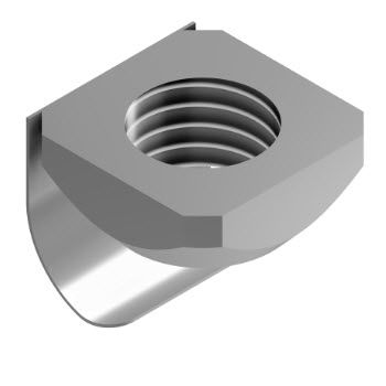 Quadratische Mutter - 21.1330/2 - Minitec - galvanisiertem Stahl / einschwenkbar / stationär