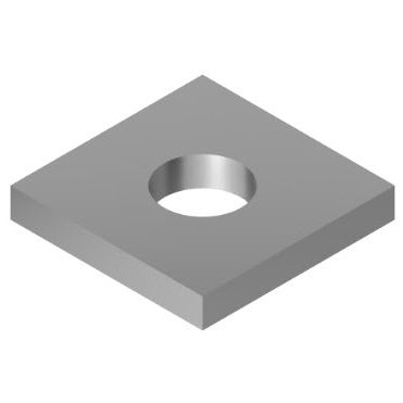 Sicherungsunterlegscheibe - 21.1362/0 - Minitec - quadratisch / galvanisiertem Stahl / für Profile