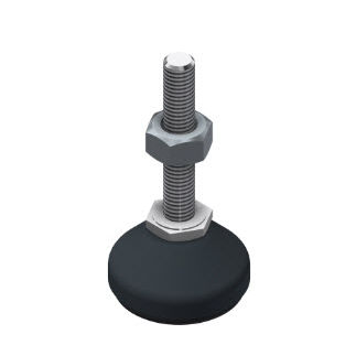 Tischfuß - 21.1842/0 - Minitec - NBR / galvanisiertem Stahl / Aluminium