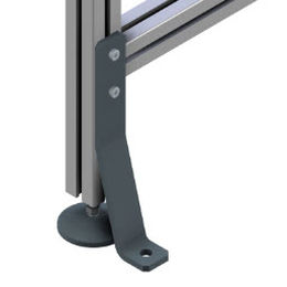 Befestigungswinkel für Aluminiumrahmen - 21.0015/0 - Minitec - für Profilmontage / Stahl
