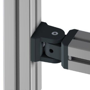 Drehscharnier - 21.2020/0 - Minitec - Aluminium / Einschraub / Tür