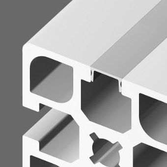 Abdeck- und Einfassprofil / Aluminium - 20.1021/0 - Minitec - gerillt / extrudiert