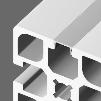 Abdeck- und Einfassprofil / Aluminium - 20.1021/1 - Minitec - gerillt / extrudiert