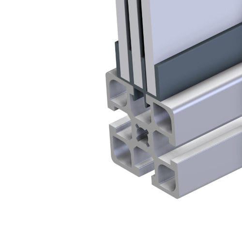 PVC-Profil - 22.1075/1 - Minitec - gerillt / Führung