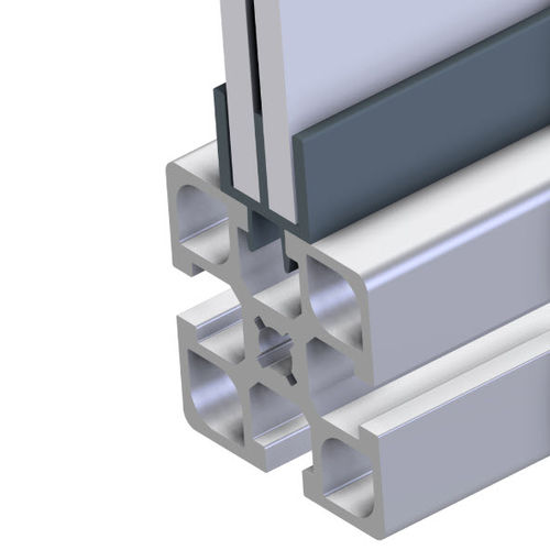 PVC-Profil - 22.1073/1 - Minitec - gerillt / Führung / extrudiert