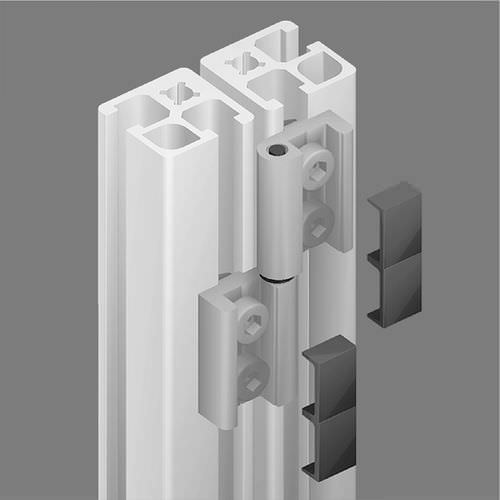 Federdruck-Scharnier - 21.1100/0 - Minitec - Aluminium / Einschraub / 110°