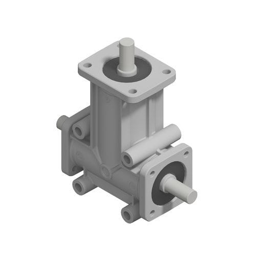 Kegelrad-Winkelgetriebe - B1 series - MECVEL - 90° / mit Ausgangswelle