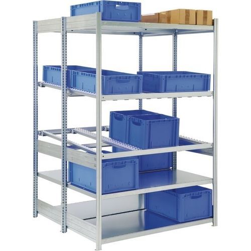 Warenlager-Regal - SDS-T - BITO-Lagertechnik Bittmann - einseitig / für mittelschwere Lasten / Edelstahl