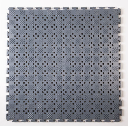 PVC-Bodenplatte - Lock-Mat Open  - ECOLOC PVC Interlocking Floor Tiles - Schiefer / rutschfest / für Garagen