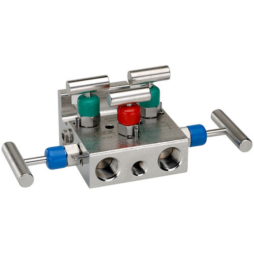 5-Wege-Verteilerblock - 5 series - NOSHOK - Edelstahl / Isolation / Flansch