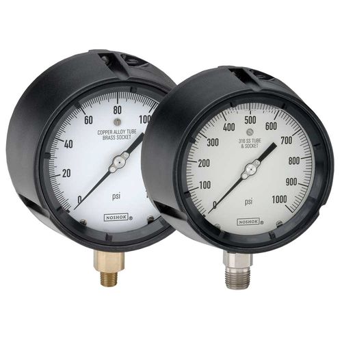 Manometer mit Zifferblatt-Anzeige - 600, 700 series - NOSHOK - Gewinde / Edelstahl / Messing