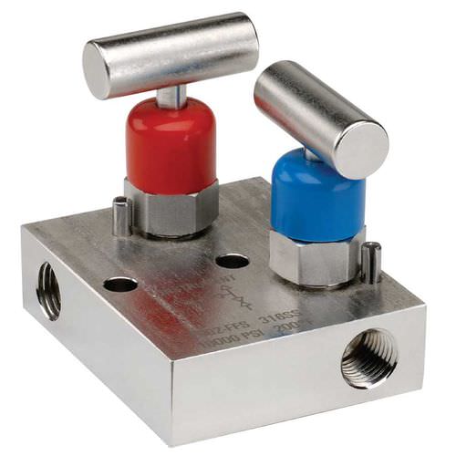 2-Wege-Verteilerblock - 2 series - NOSHOK - Edelstahl