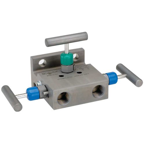 3-Wege-Verteilerblock - 3 series - NOSHOK - Edelstahl / Isolation / Flansch
