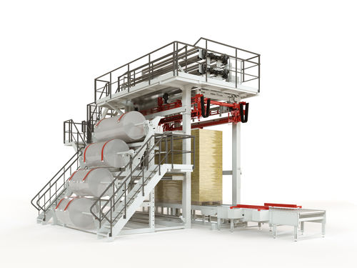 Automatische Haubenmaschine - FB 2000 - Officina Bocedi - mit Stretchfolie / für Paletten / für die Lebensmittel- und Getränkeindustrie